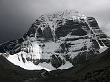 Tibet Kailash 08 Kora 26 North Face The foothills suddenly step aside and give the pilgrim the full view of Kailas in all its grandeur. The view is absolutely overwhelming, and according to the scriptures, it is on this spot that those who are initiated into the rituals and meditations of the respective Tantras should perform their devotional practices on the great Mandala of Supreme Bliss.  Lama Anagarika Govinda: The Way of the White Clouds.